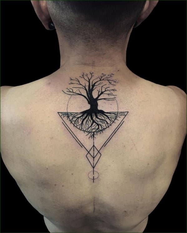 tree tattoos neck