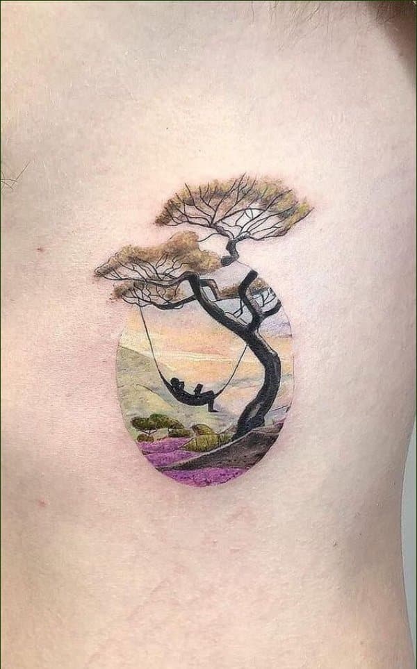 tree tattoos chest