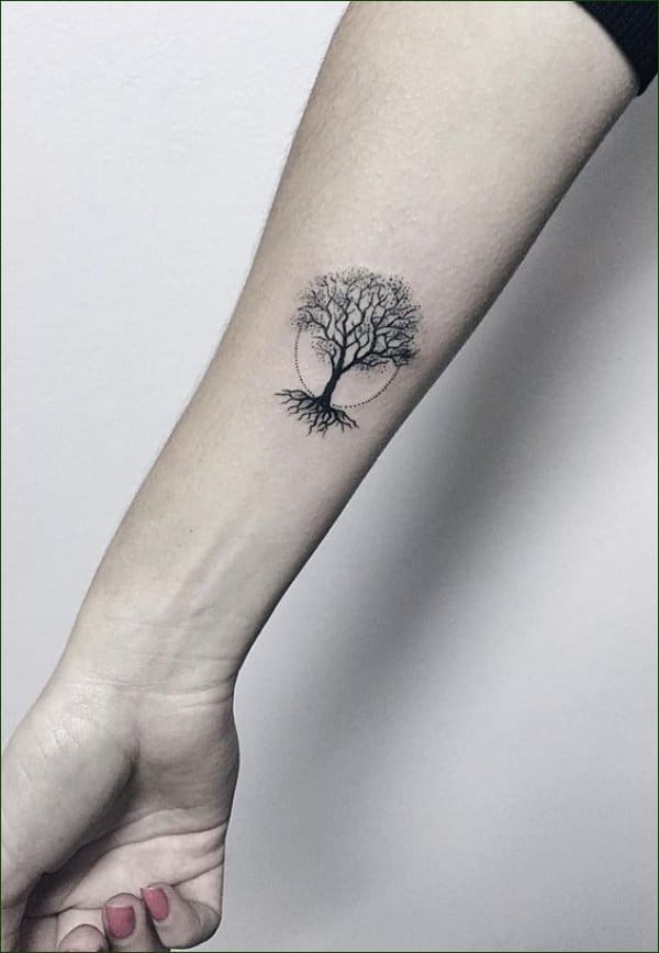 tree tattoos forearm