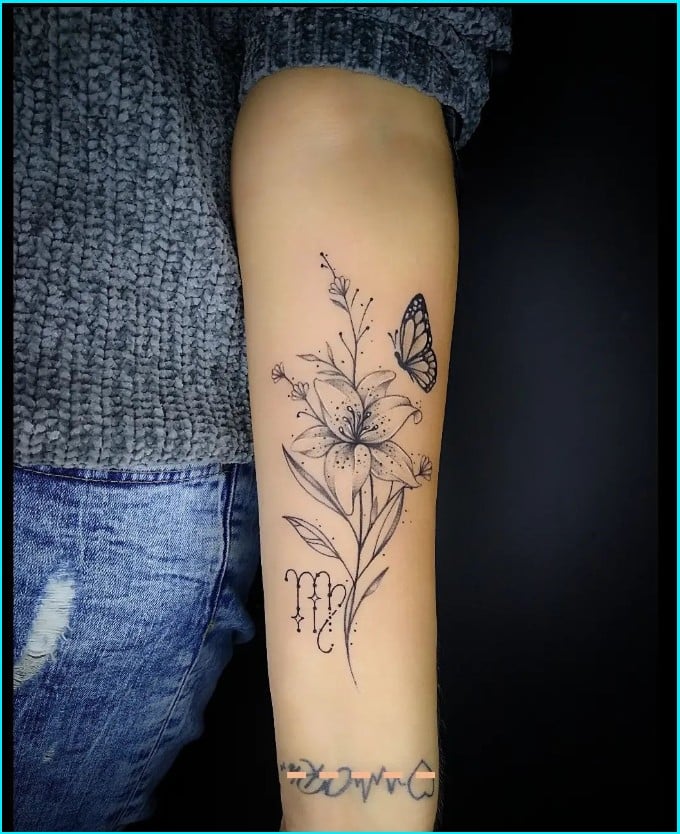 virgo butterfly tattoo
