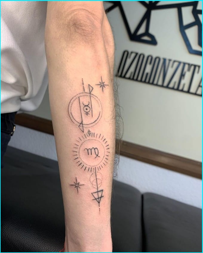 virgo tattoos for men o forearms