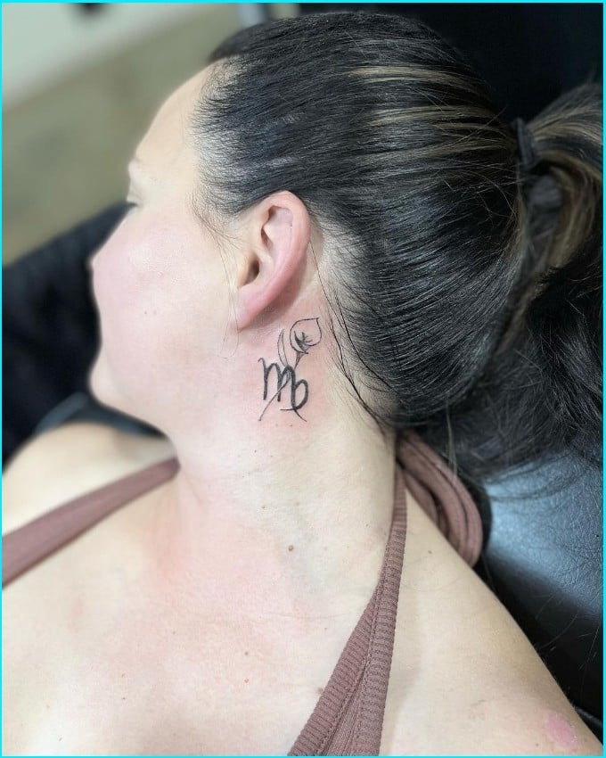 virgo ear tattoo