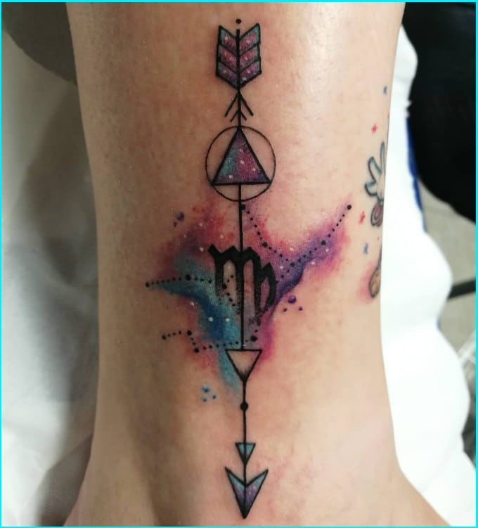 watercolor virgo tattoos