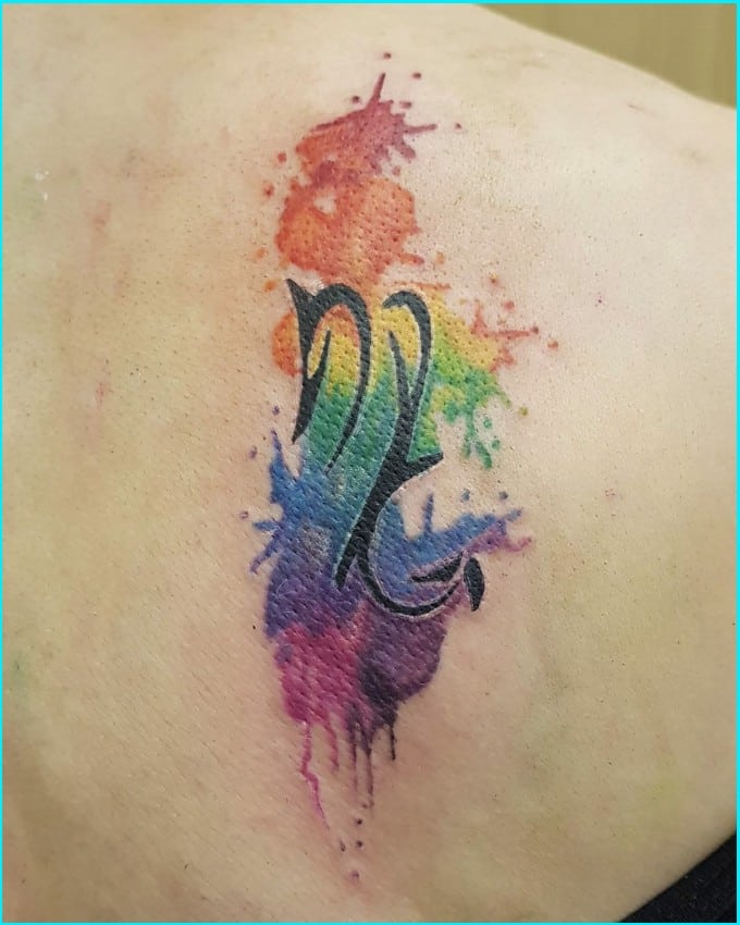 watercolor virgo tattoos