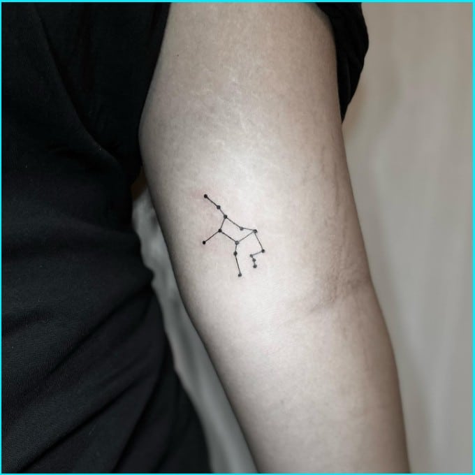 virgo constellation sign tattoos for men