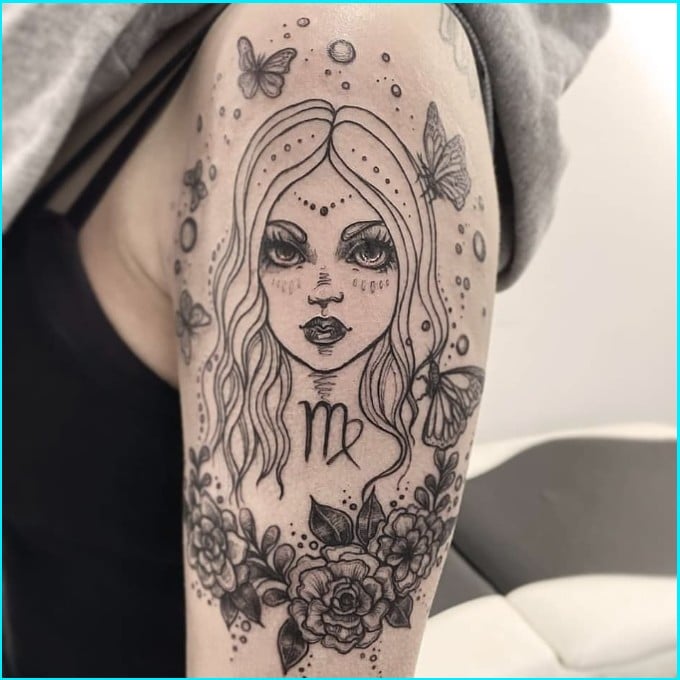 goddess virgo tattoos for females