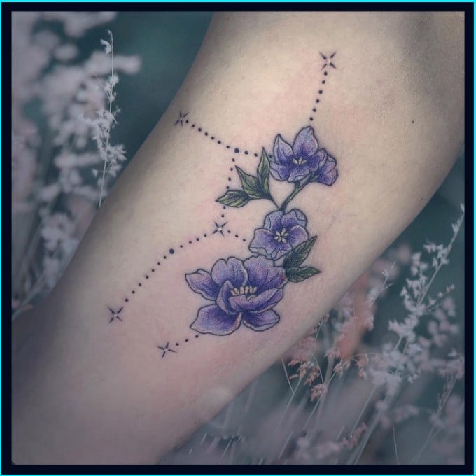 virgo constellation tattoos woman