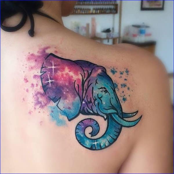 watercolor elephant tattoos