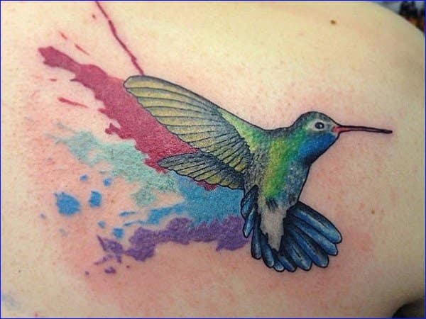 flying bird watercolor tattoos