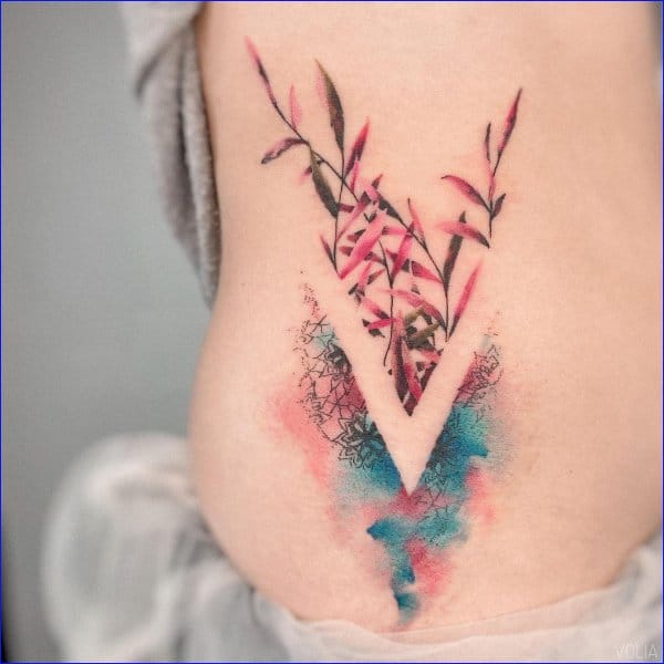 watercolor tattoos for girls
