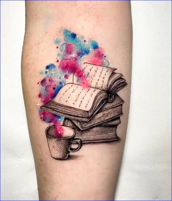 watercolor book tattoos