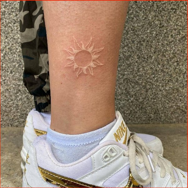 Best white ink tattoos sunflower