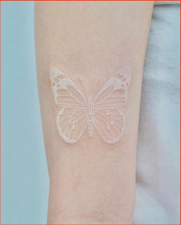 Best white ink butterfly tattoos