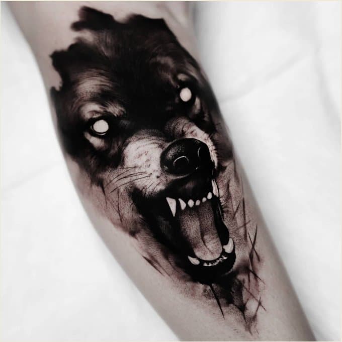 Best black wolf tattoos designs ideas