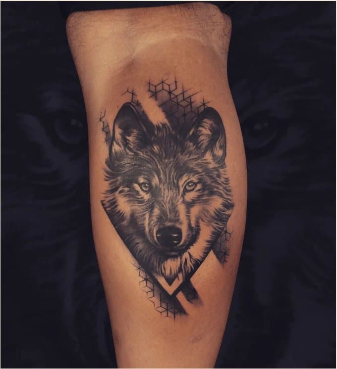 Alpha Female Wolf Tattoo