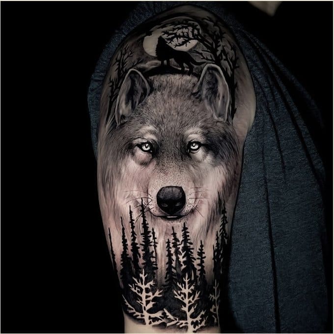 Realistic Wolf Tattoo by Dave Paulo  Tattoo Insider