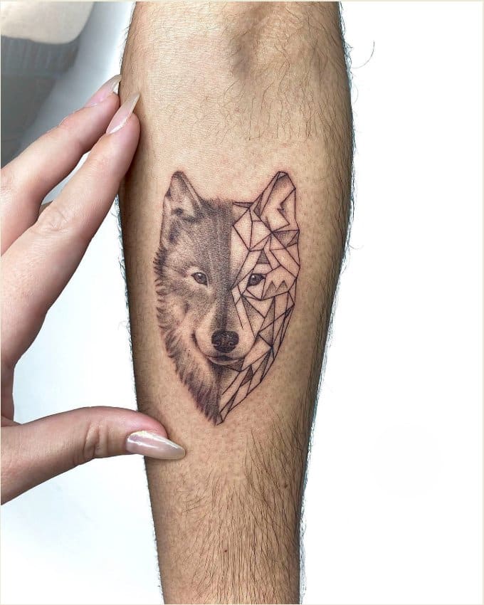 spirit wolf tattoo design