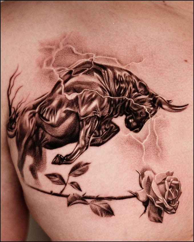 tattoos of taurus the bull