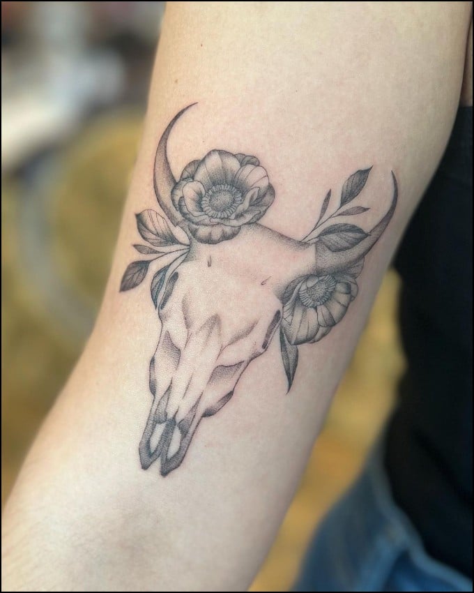 tattoo designs for taurus skull