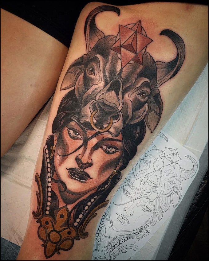 taurus tattoos for females 