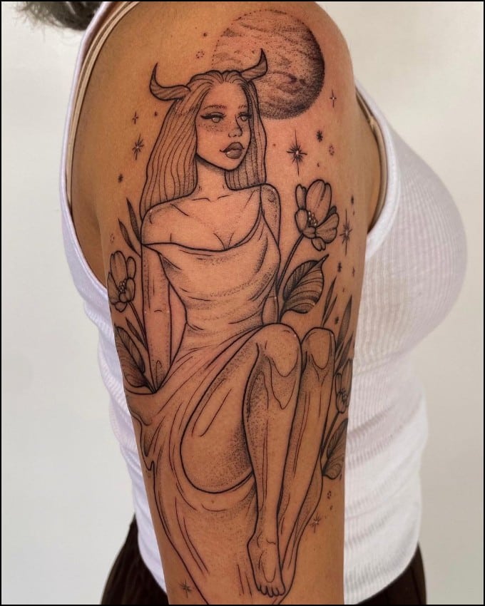 taurus goddess tattoo 