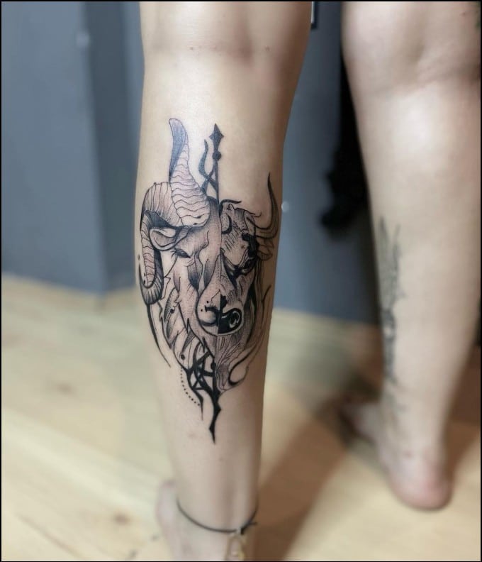 taurus tattoo ideas on legs