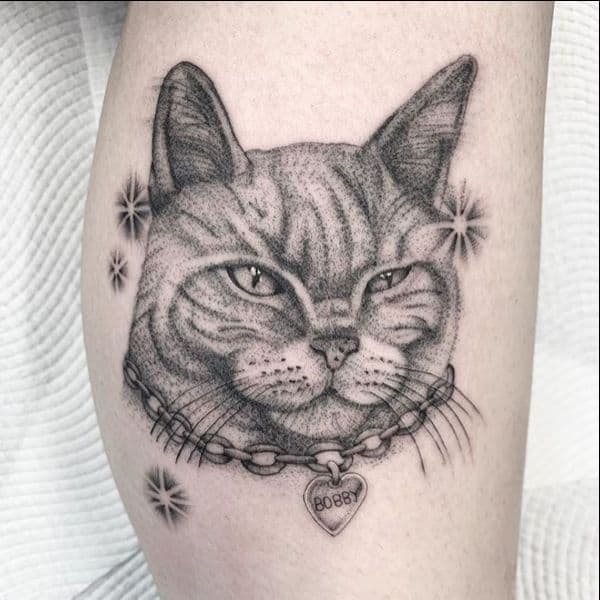 angry cat tattoos