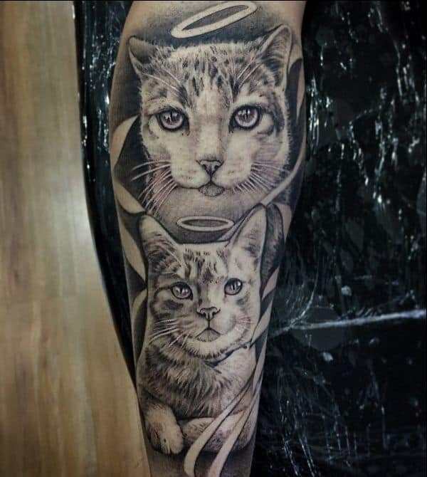 cat moon tattoos