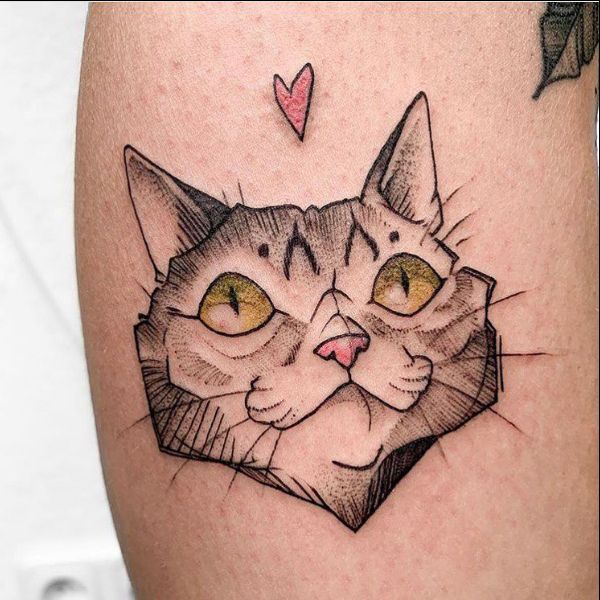 two faced cat tattoo  Imgur