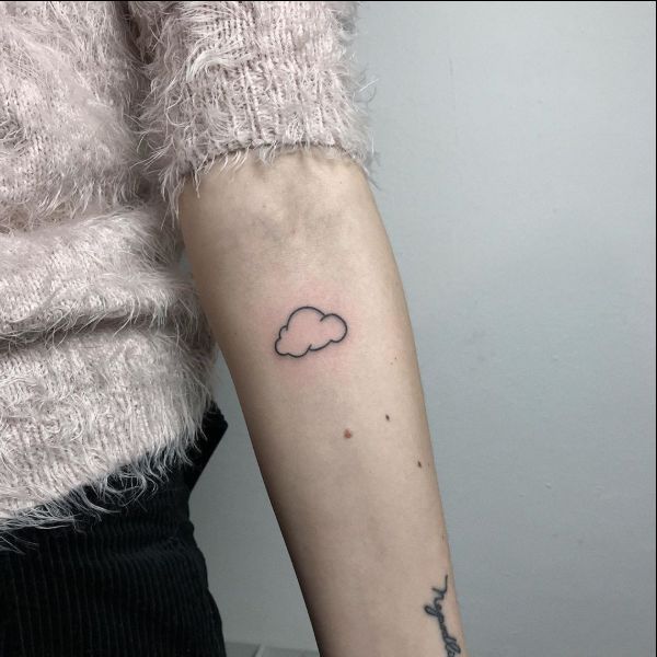 simple cloud tattoo