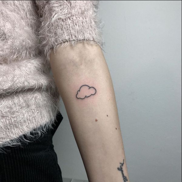 Cloud Outline Tattoo