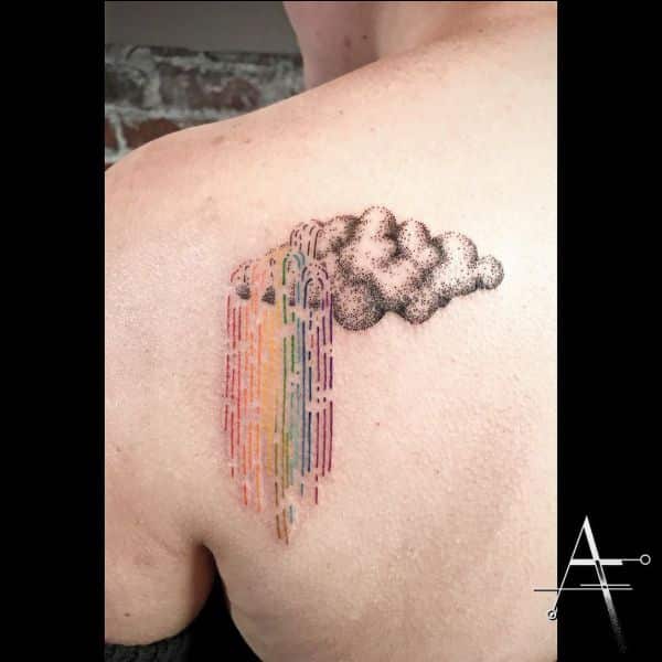 Tattoo uploaded by Sarah Stuart  cloud rain  Tattoodo