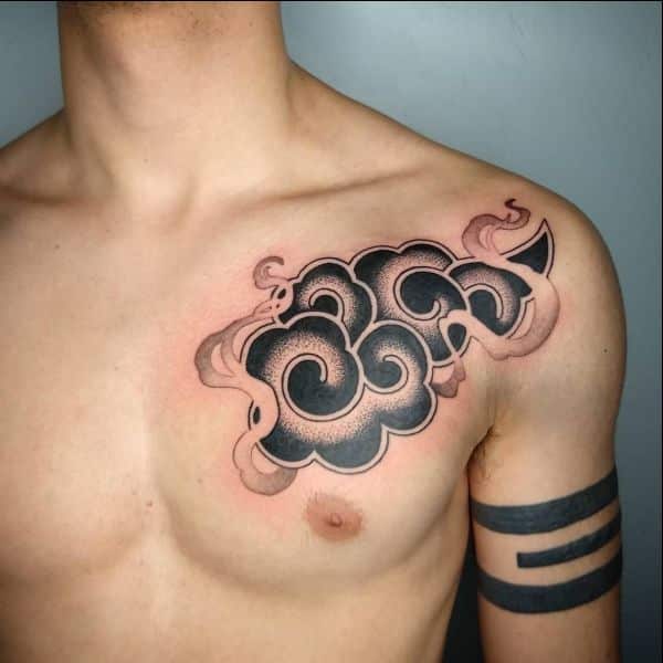 cross and cloud tattoos
