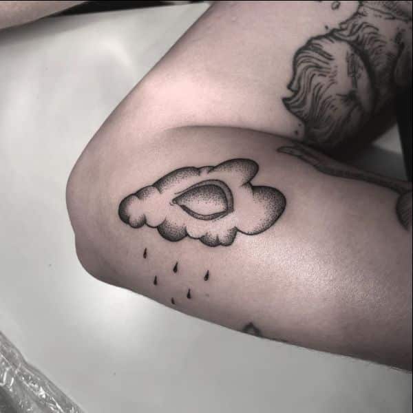 cloud tattoo arm