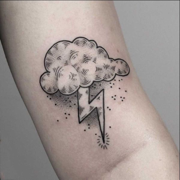 thunder and cloud tattoo