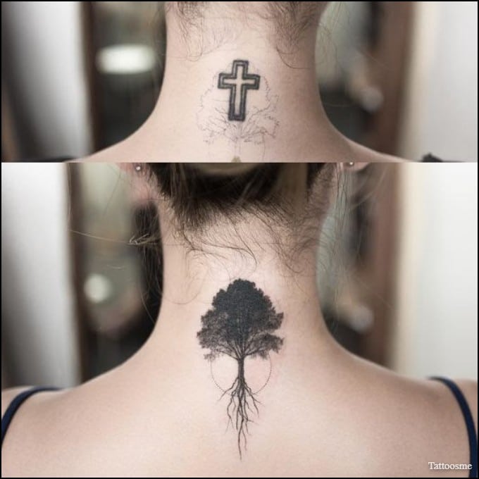 cover up tattoo ideas behind the neck