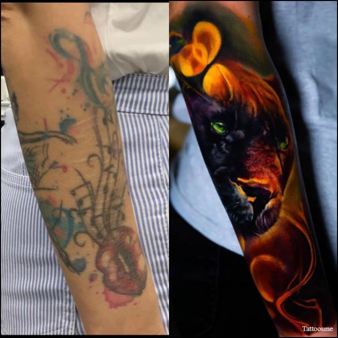 tattoo cover up on arms