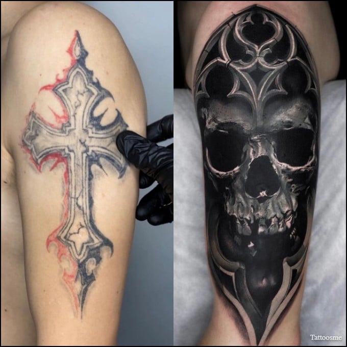 Arm tattoo cover up ideas for men photos