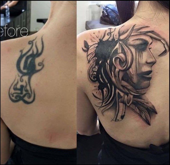 60+Amazing Cover Up Tattoos Pictures Before & After You Won't Believe That  There was A Tattoo