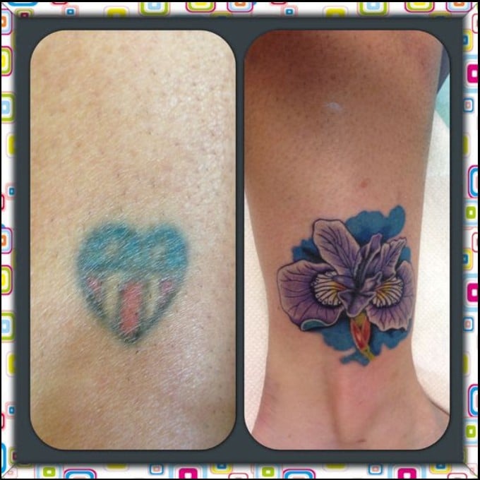 ankle tattoo cover up