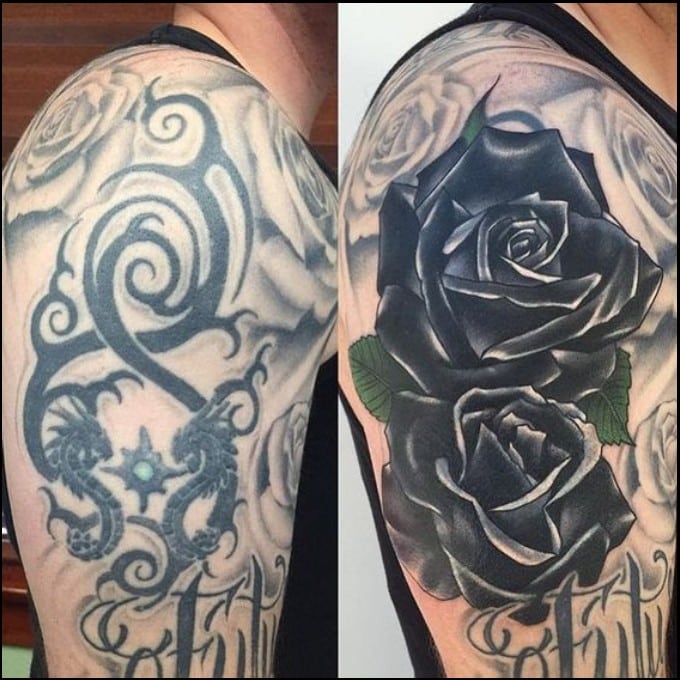 11+ Simple Black Tattoo Cover-up Ideas That Will Blow Your Mind! - alexie