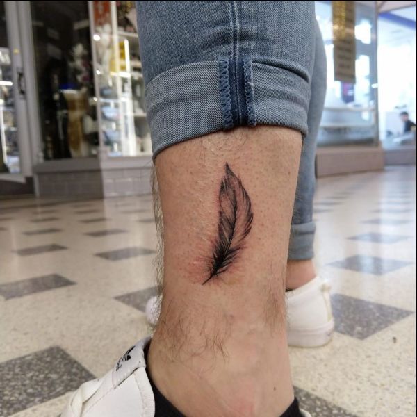 simple feather tattoos