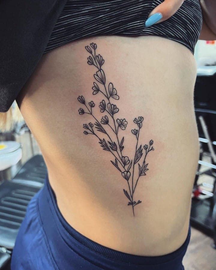 july Birth flower tattoos: