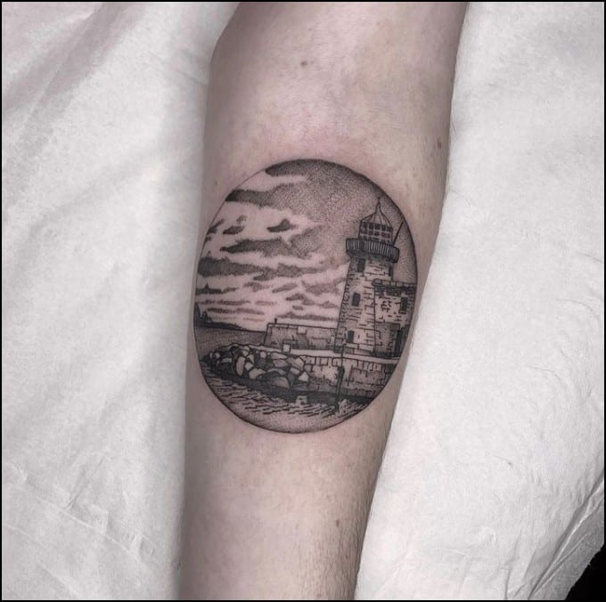 Lighthouse tattoo Forearm