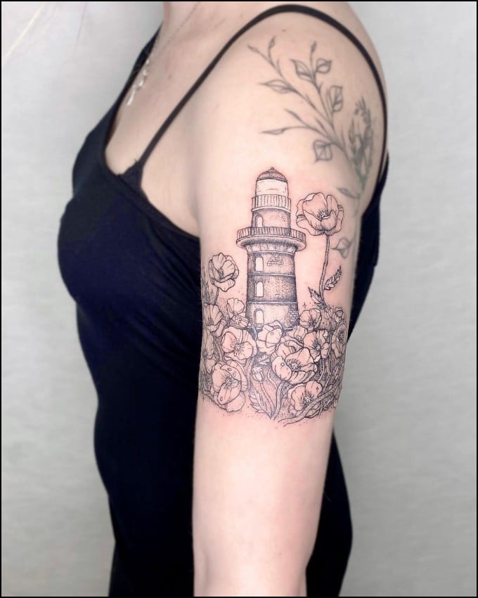 lighthouse tattoos for females