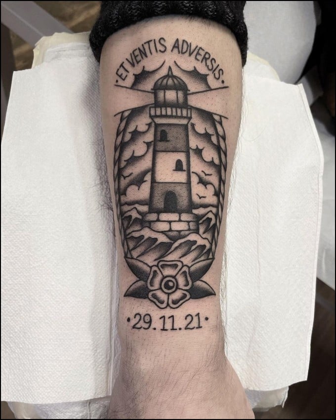 lighthouse tattoos designs for memory