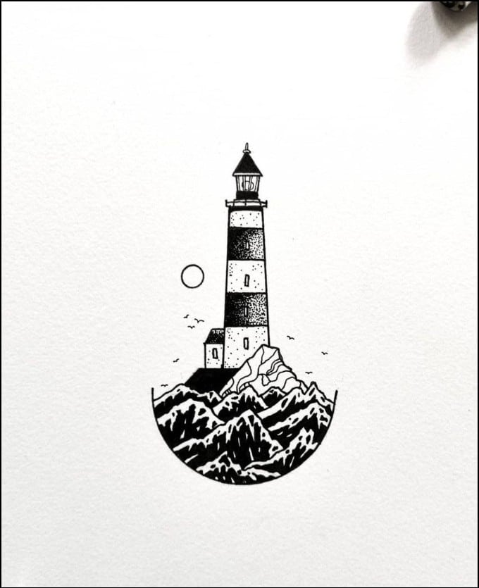 lighthouse tattoos small ideas