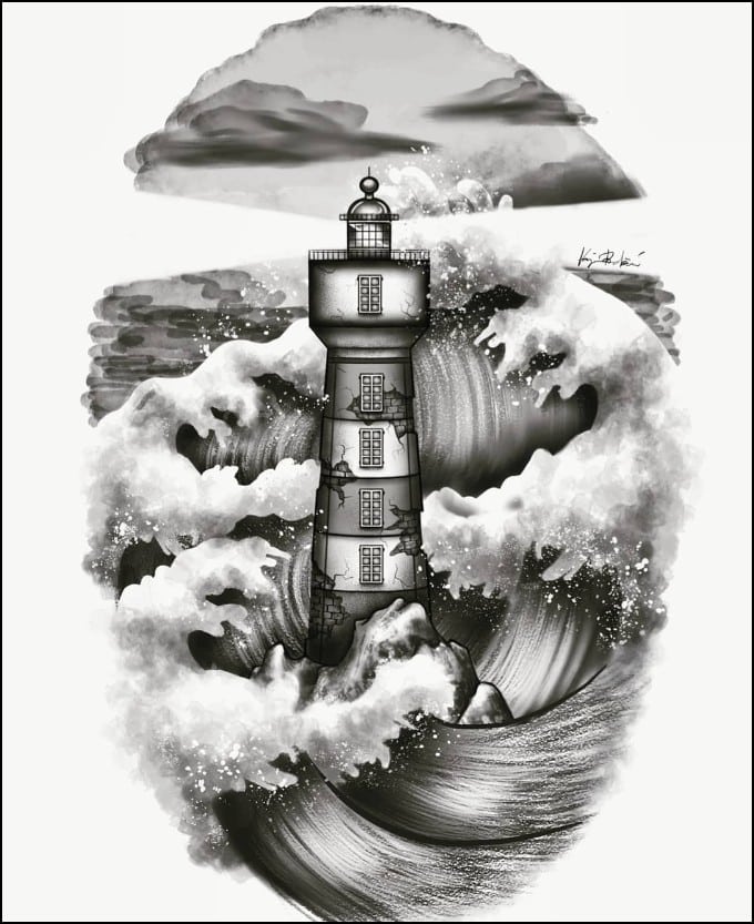 lighthouse tattoos designs