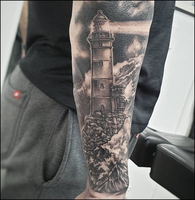 lighthouse tattoo designs