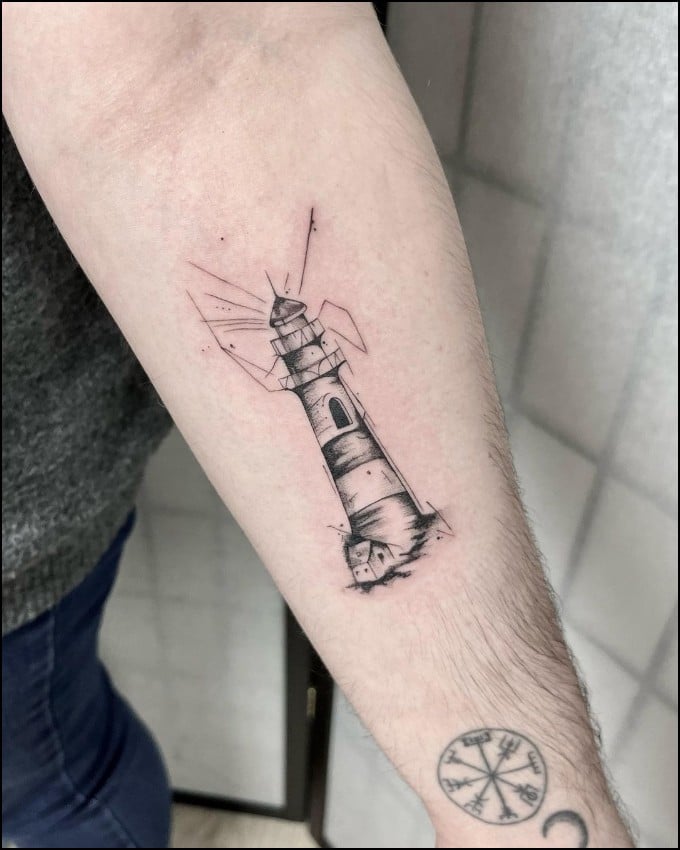 lighthouse tattoos for men